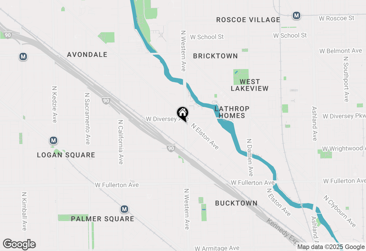 Map of 2734 N Western Avenue #2R, Chicago, IL 60647