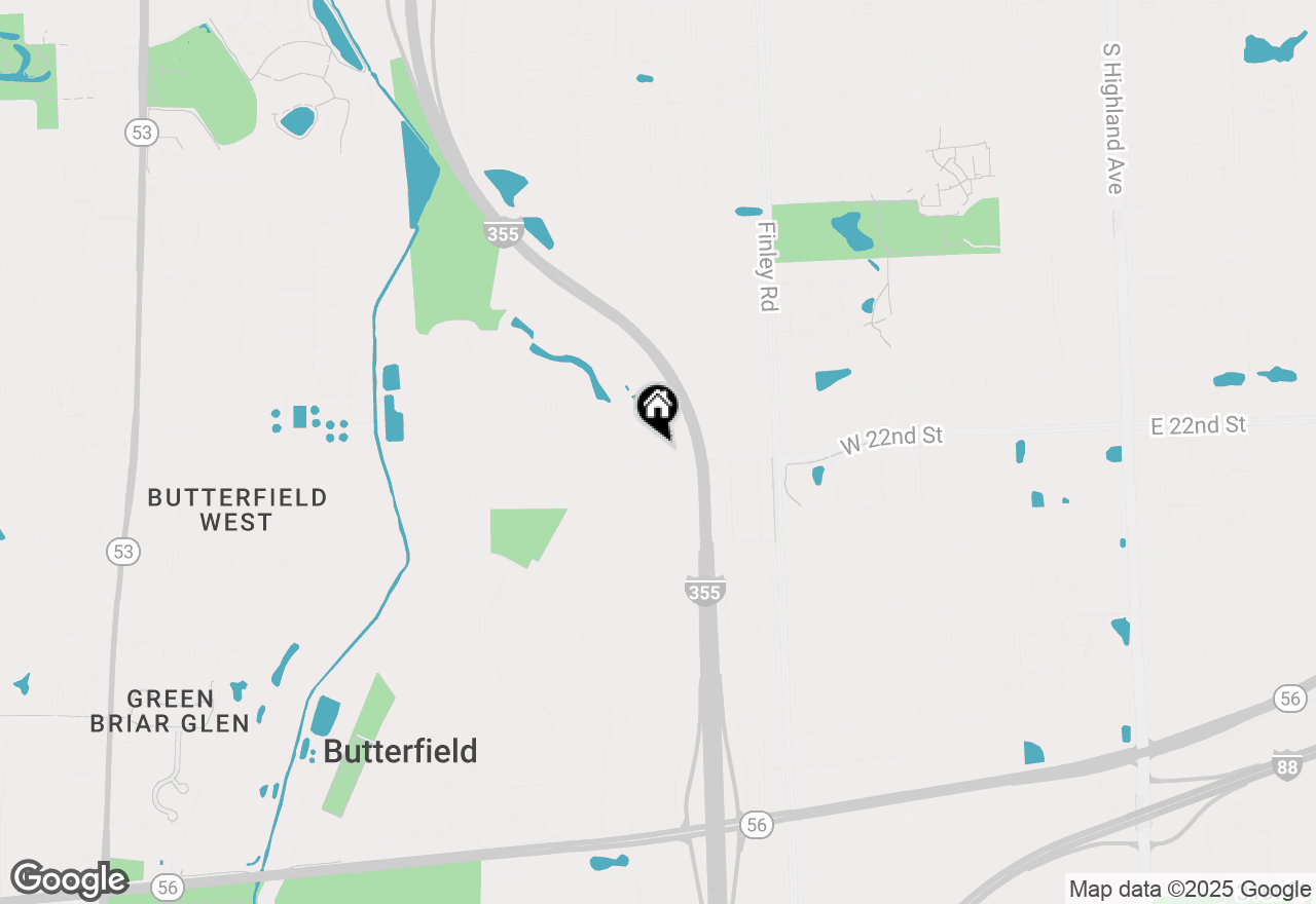 Map of 20W608 22nd Street, Lombard, IL 60148