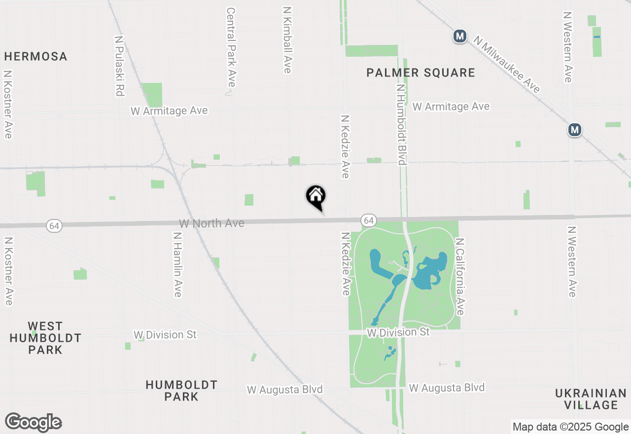 Map of 3306 W North Avenue #1R, Chicago, IL 60647