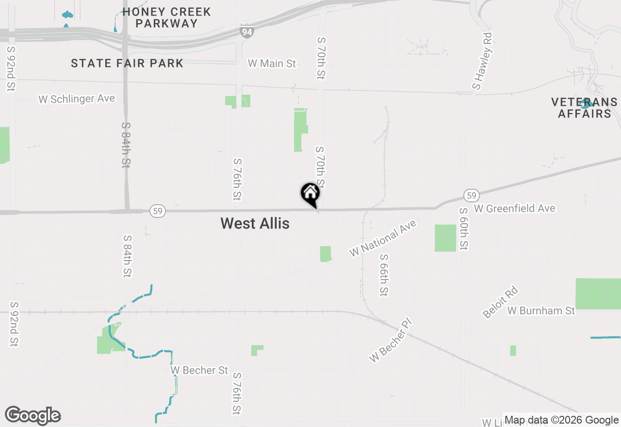 Map of 7035 W Greenfield Ave, West Allis, WI 53214