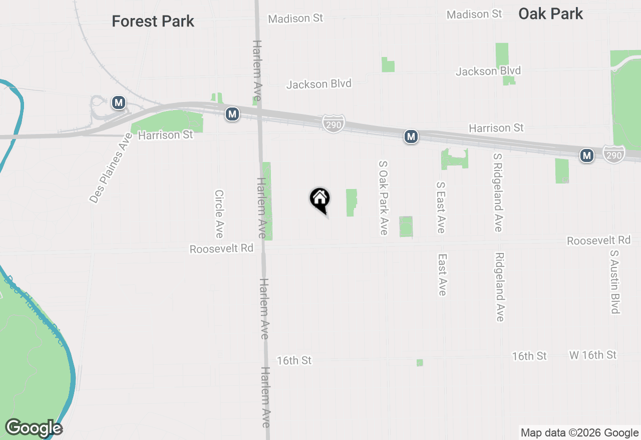 Map of 1151 Home Avenue, Oak Park, IL 60304