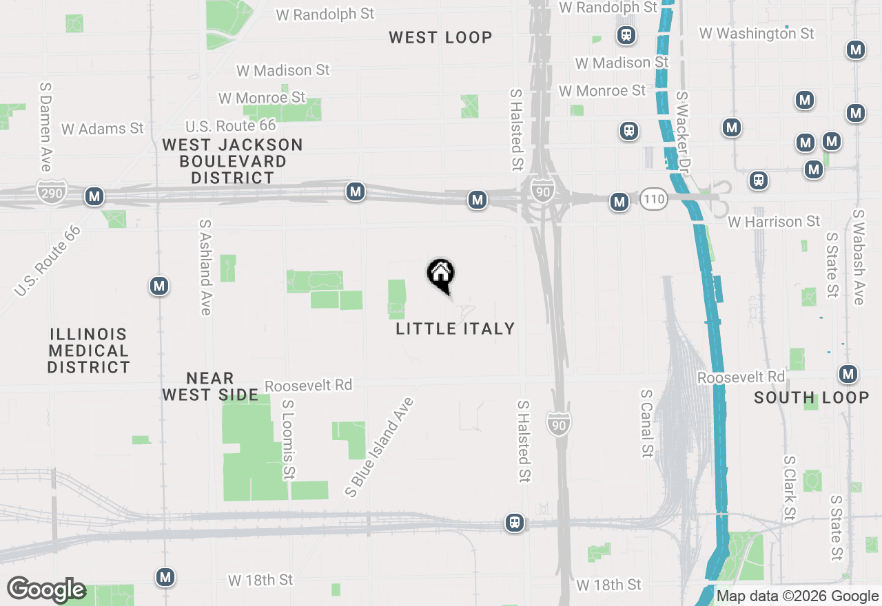 Map of 839 S Miller Street #1, Chicago, IL 60607