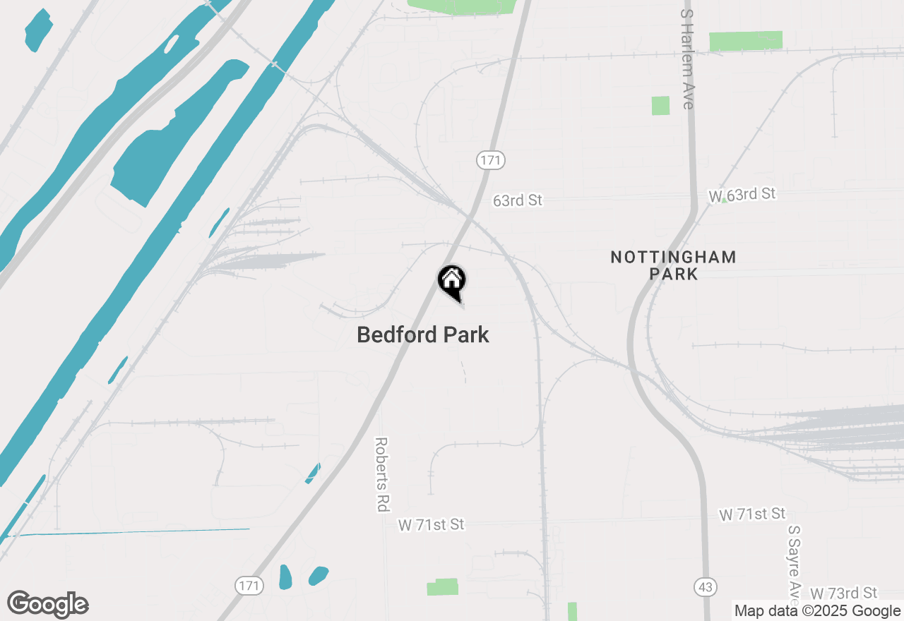 Map of 7802 W 66th Street, Bedford Park, IL 60501