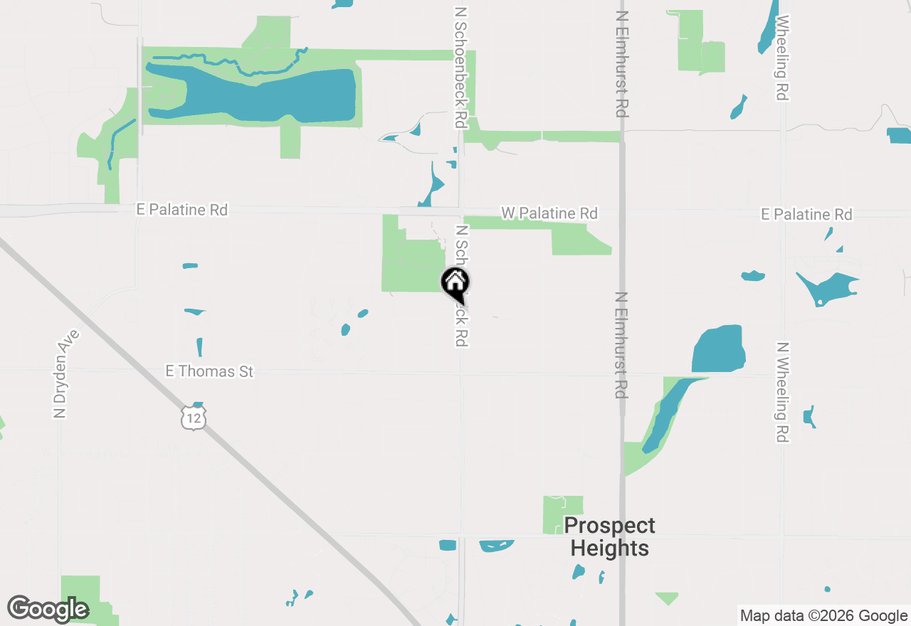 Map of 504 N Schoenbeck Road, Prospect Heights, IL 60070