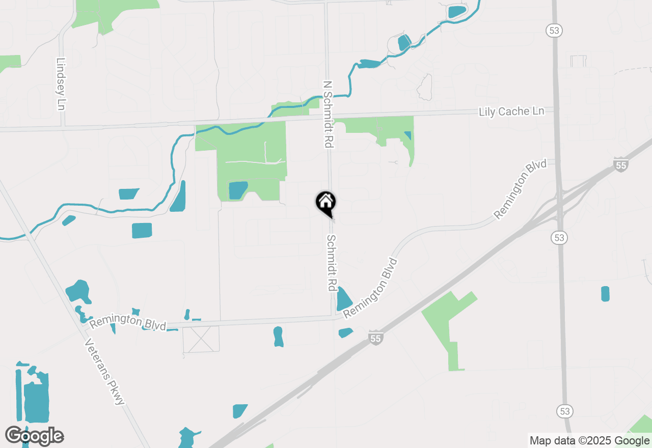 Map of 496 Rebecca Lane, Bolingbrook, IL 60440