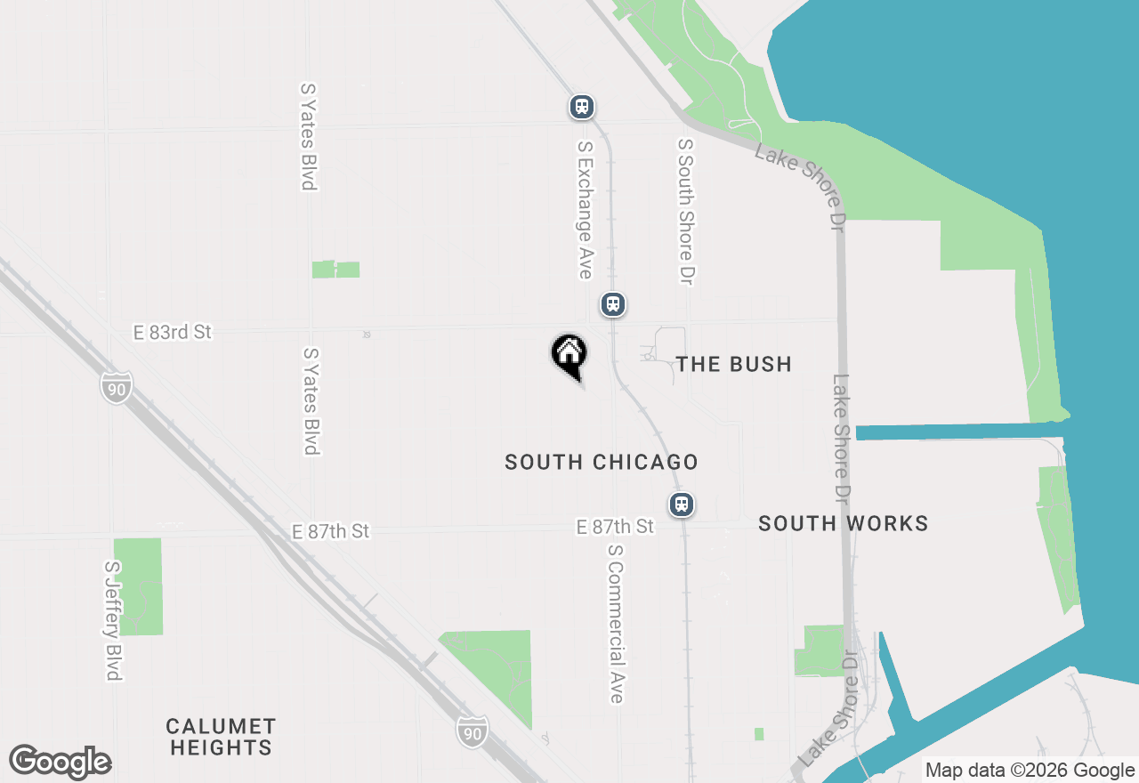 Map of 8417 S Escanaba Avenue, Chicago, IL 60617