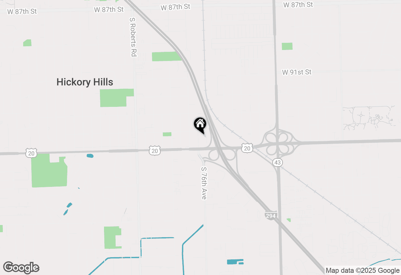 Map of 9417 S 76th Court, Hickory Hills, IL 60457