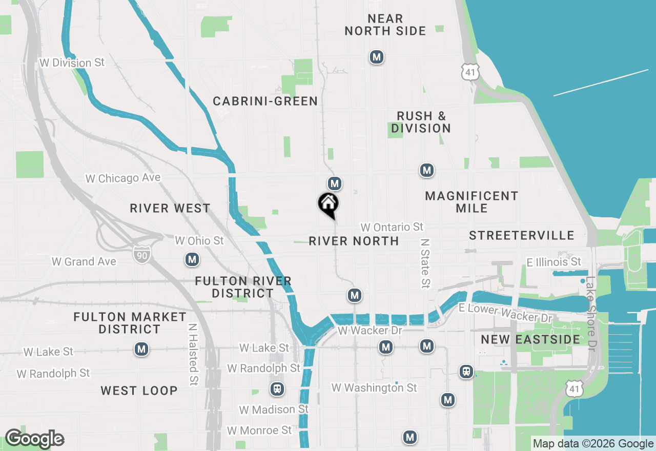 Map of 630 N Franklin Street #1120, Chicago, IL 60654