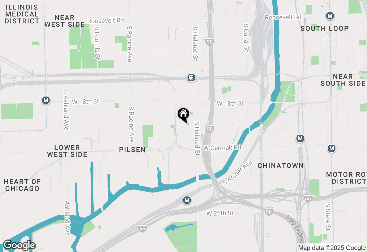 Map of 907 W Cullerton Street, Chicago, IL 60608