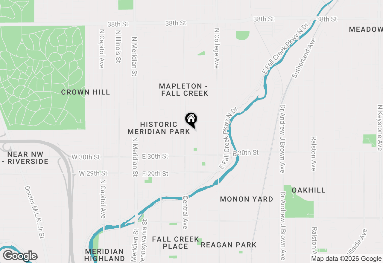 Map of 3126 Ruckle Street, Indianapolis, IN 46205