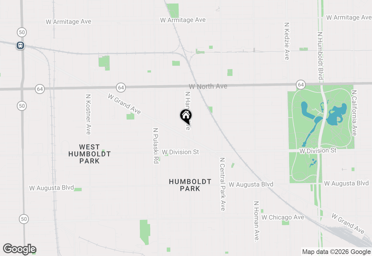 Map of 1336 N Hamlin Avenue, Chicago, IL 60651