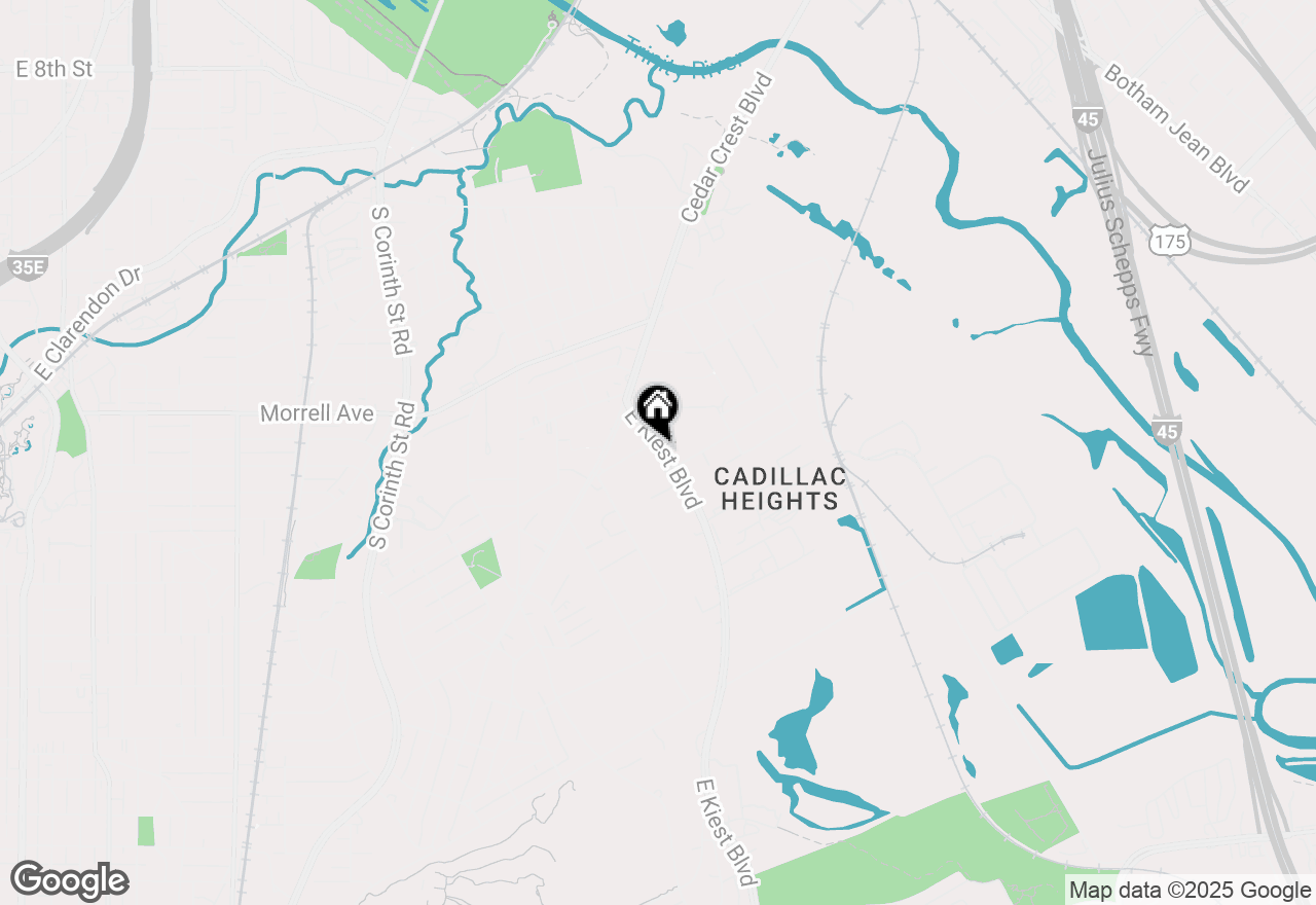 Map of 3707 E Kiest Boulevard, Dallas, TX 75203