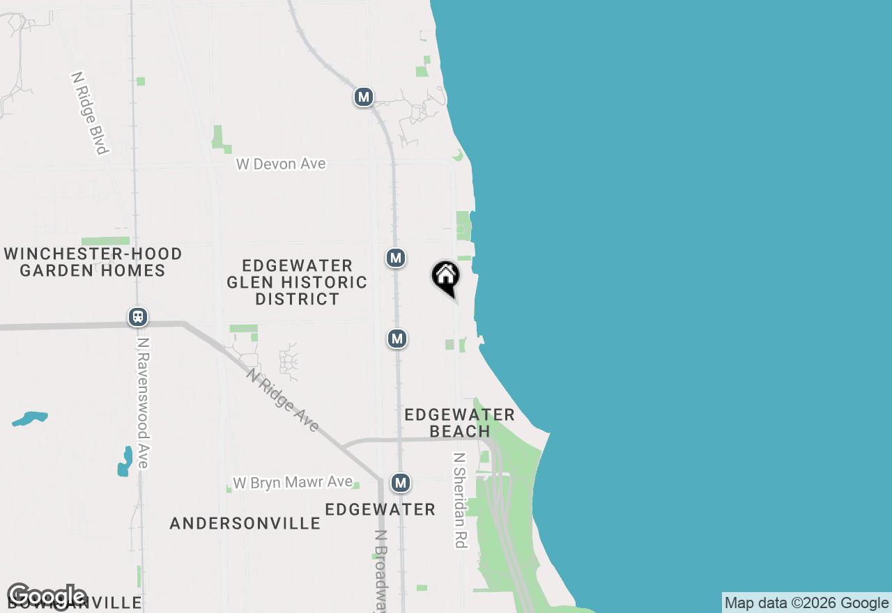 Map of 6030 N Sheridan Road #1506, Chicago, IL 60660