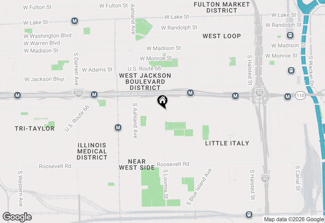 Map of 1406 W Flournoy Street #3, Chicago, IL 60607