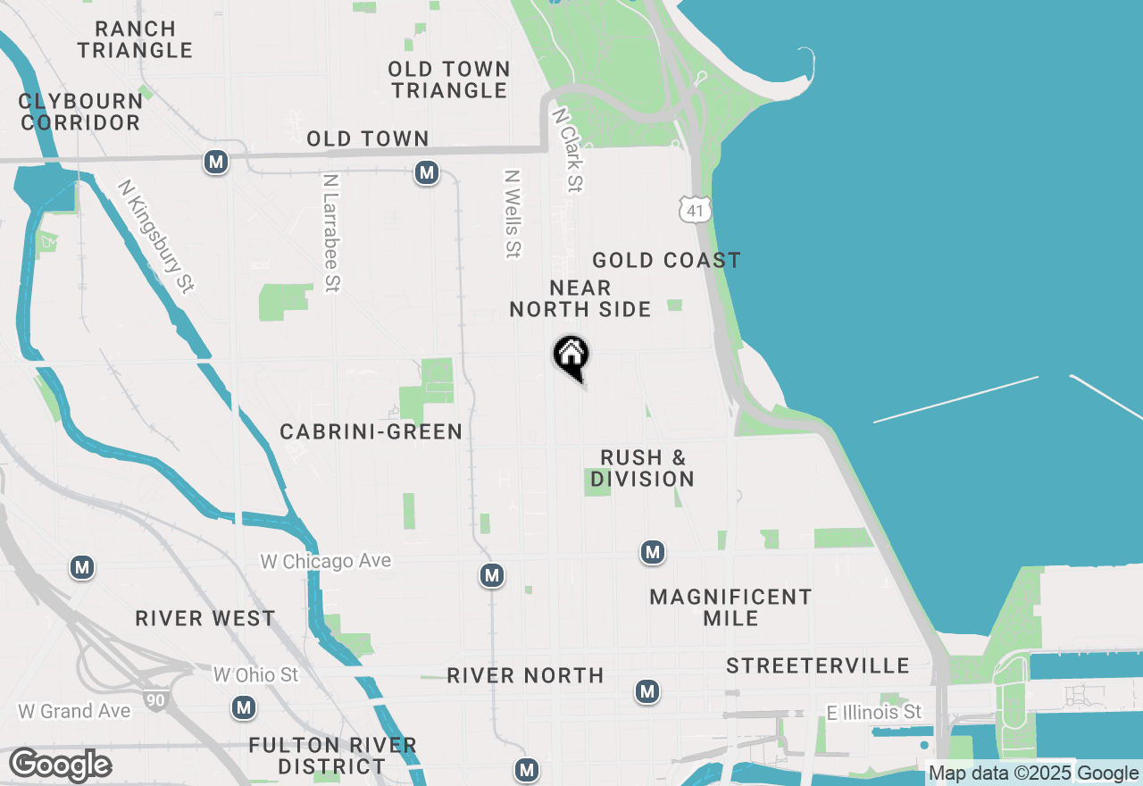 Map of 1122 N Clark Street #3810, Chicago, IL 60610