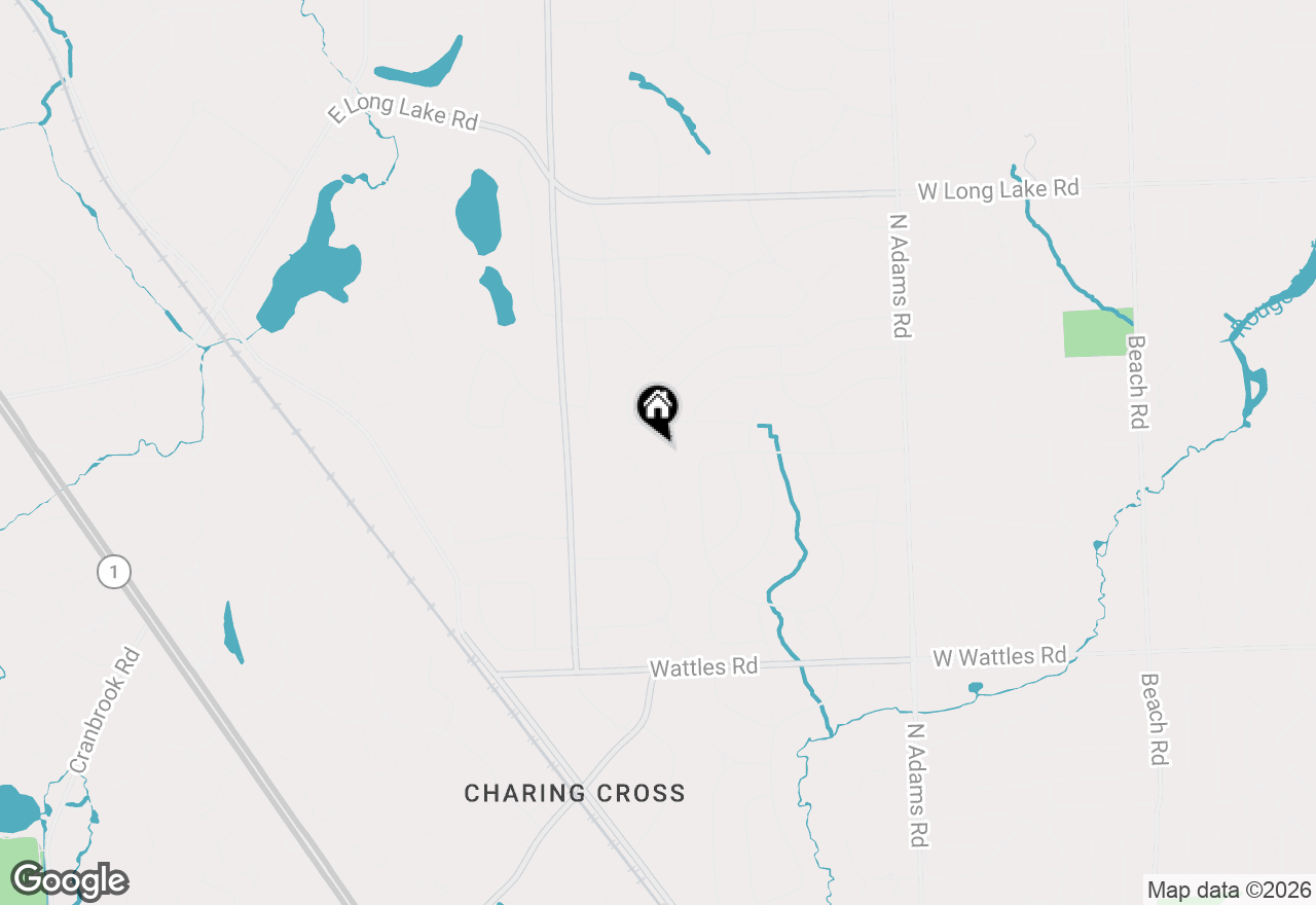 Map of 3939 Charing Cross Road, Bloomfield Hills, MI 48304