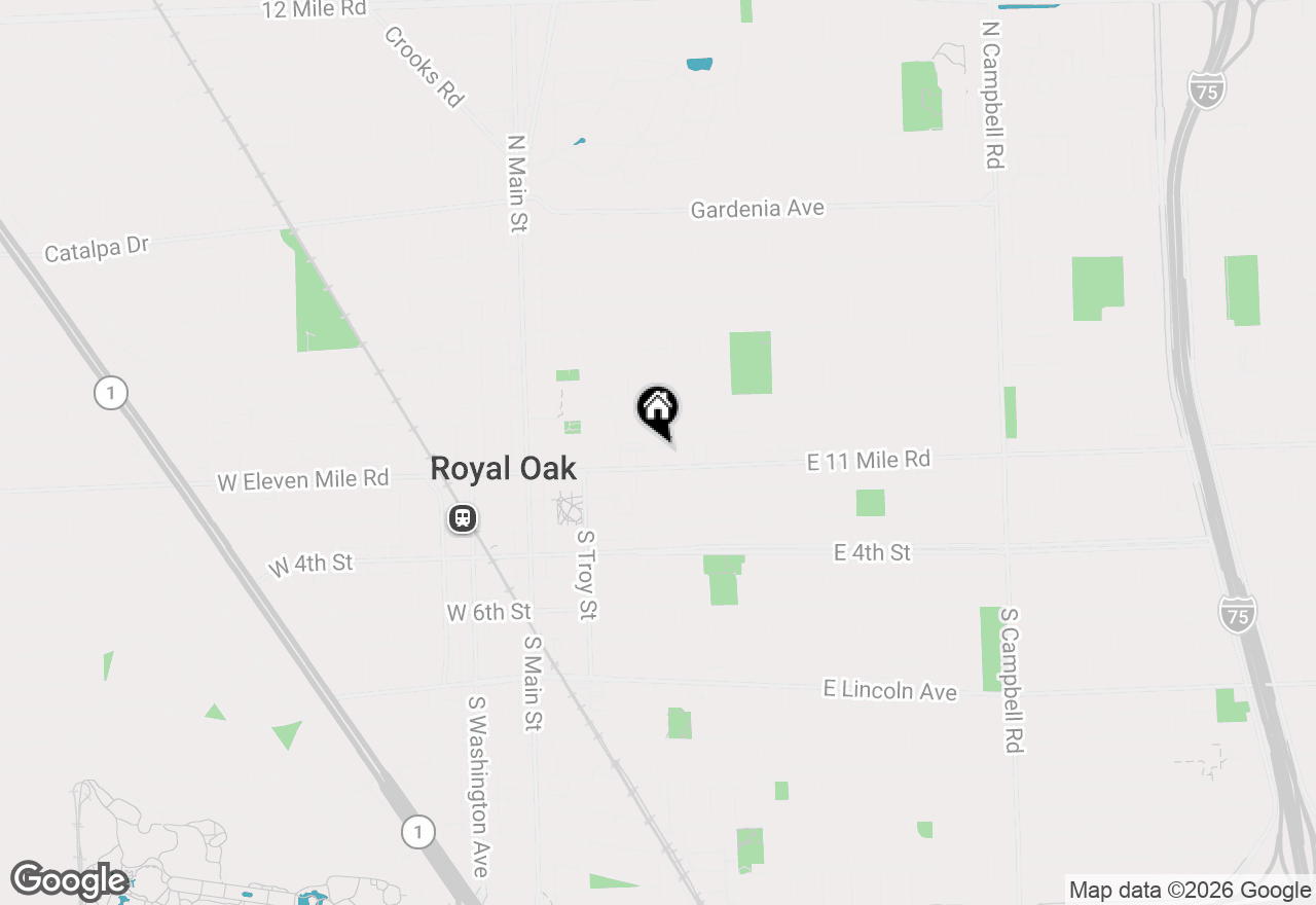 Map of 101 Curry Avenue #210, Royal Oak, MI 48067