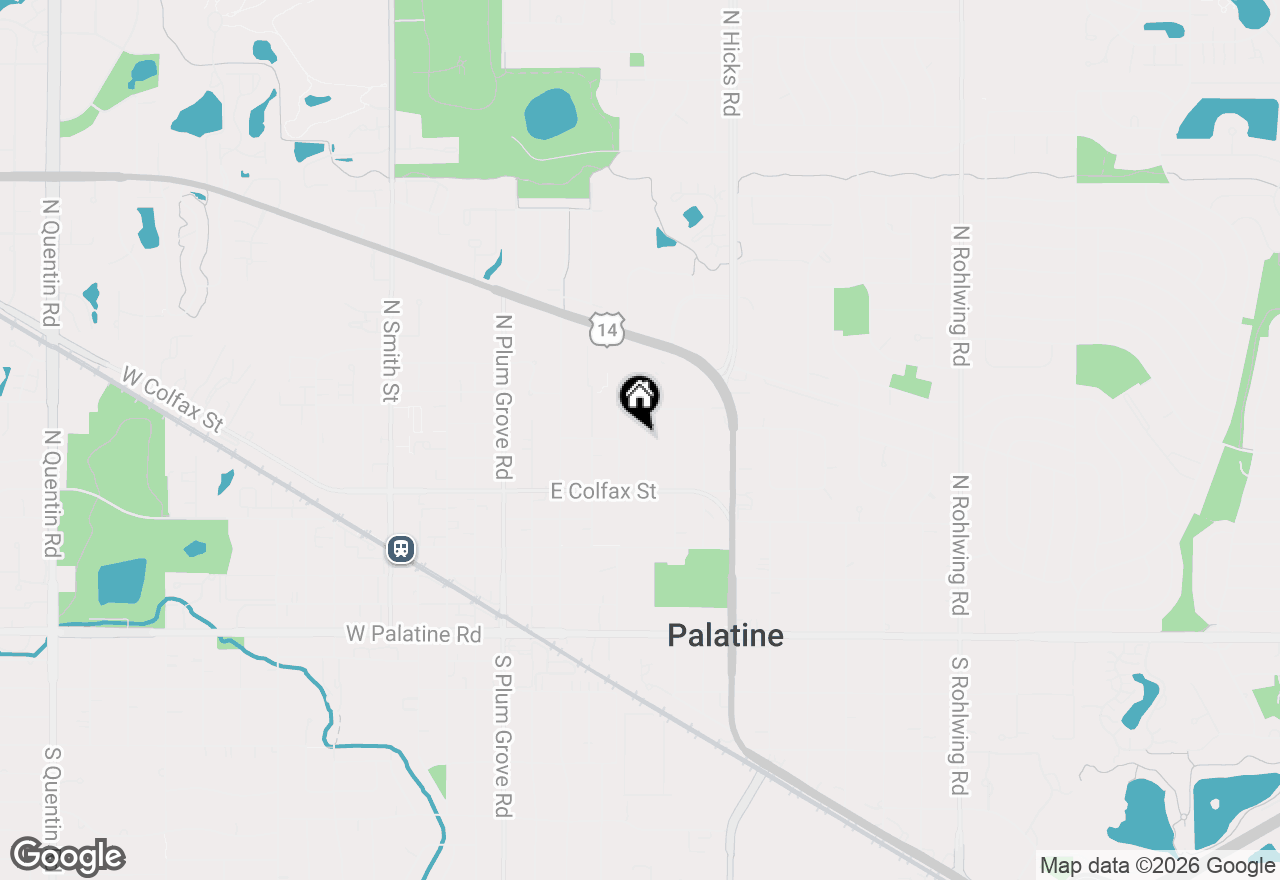 Map of 316 N Schiller Street, Palatine, IL 60067
