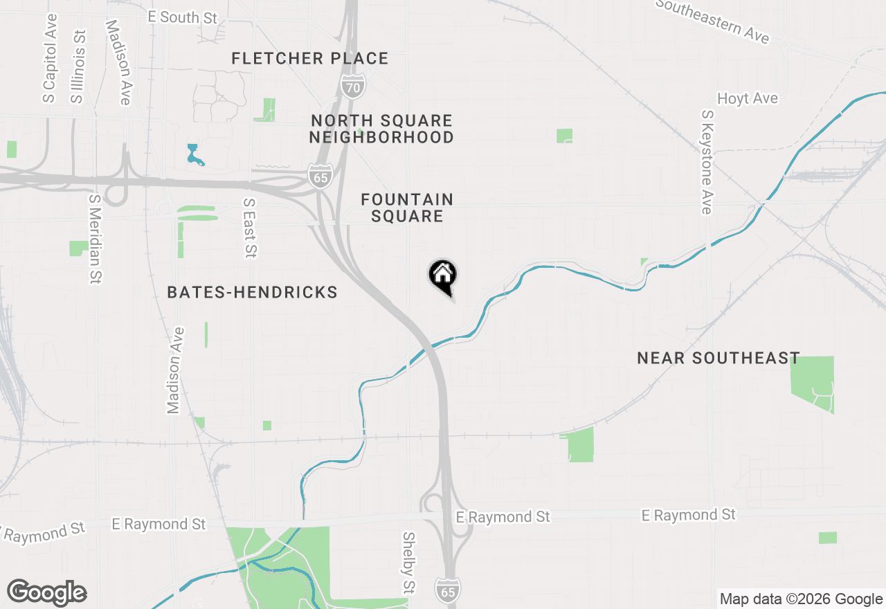 Map of 1226 Cottage Avenue, Indianapolis, IN 46203