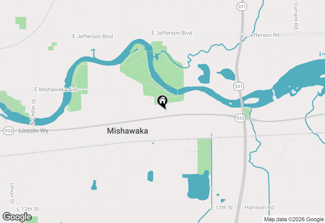 Map of 1631 Homewood Avenue, Mishawaka, IN 46544