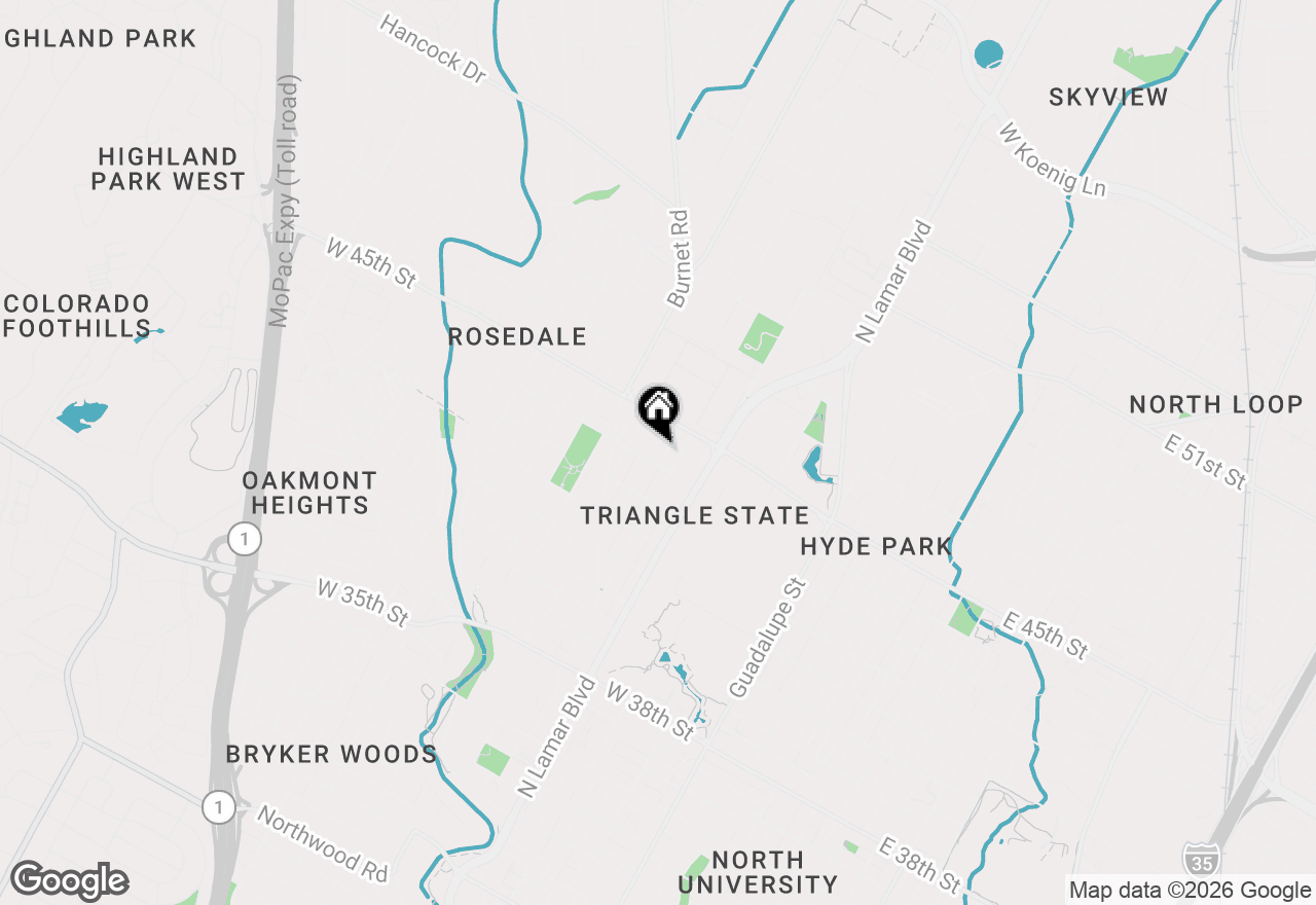 Map of 4405 Bellvue Ave, Austin, TX 78756