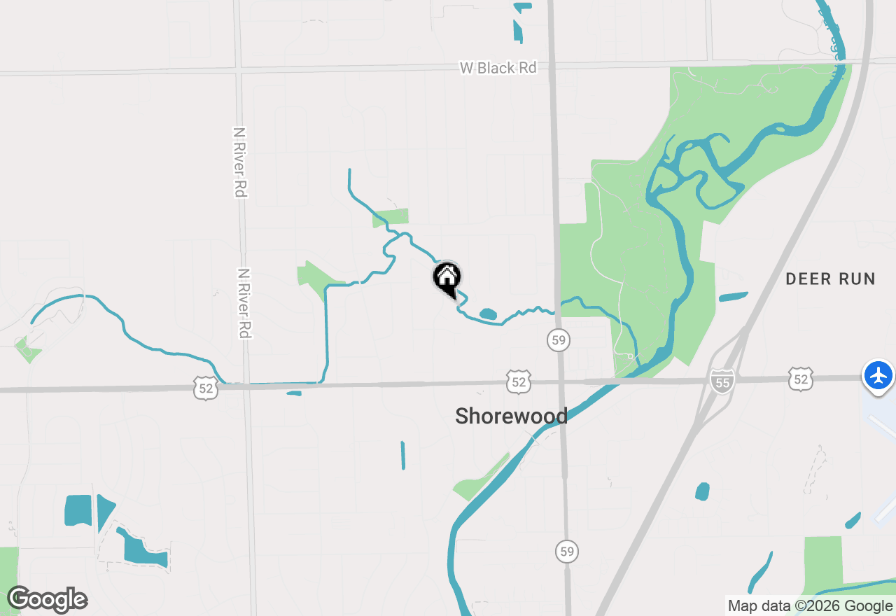 Map of 308 N Brookshore Drive, Shorewood, IL 60404
