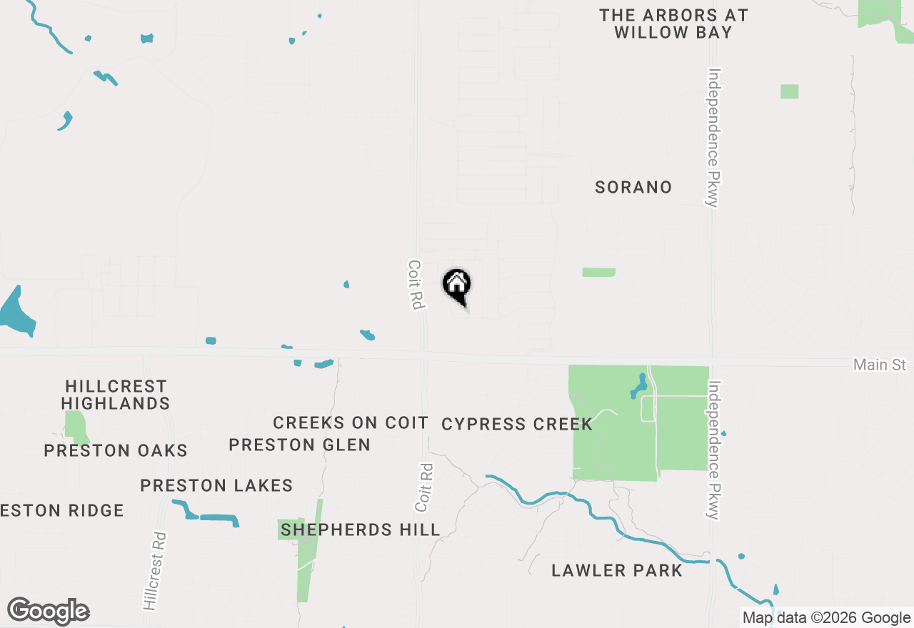 Map of 9322 Middle Ground Place, Frisco, TX 75035