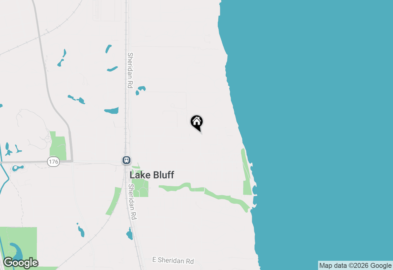 Map of 360 E Woodland Road, Lake Bluff, IL 60044