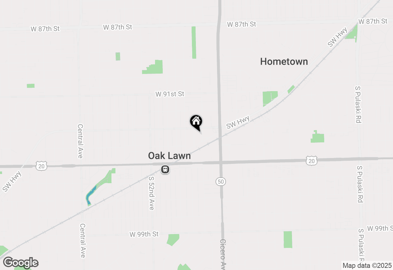 Map of 9315 S 49th Court, Oak Lawn, IL 60453