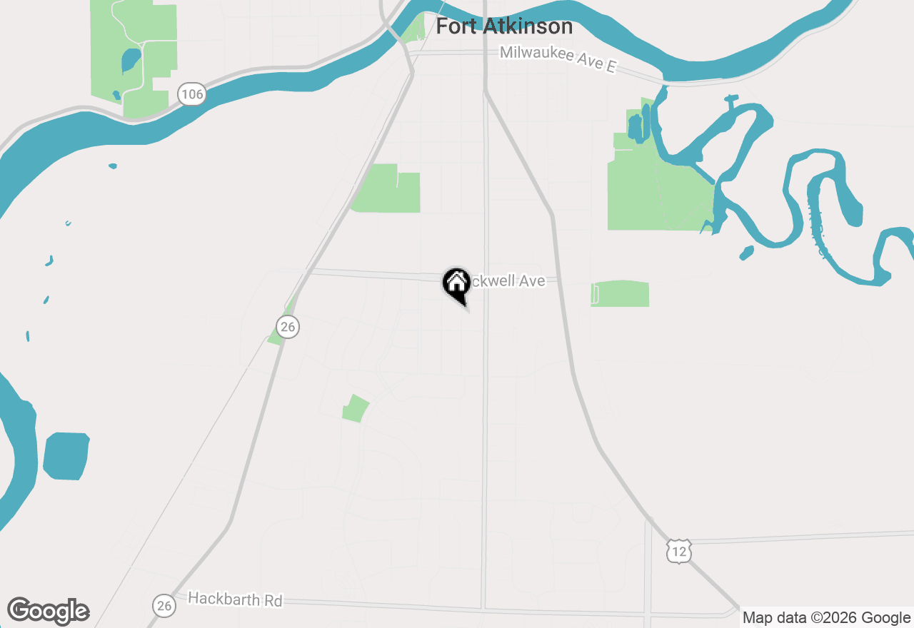 Map of 1010 Grant Street, Fort Atkinson, WI 53538