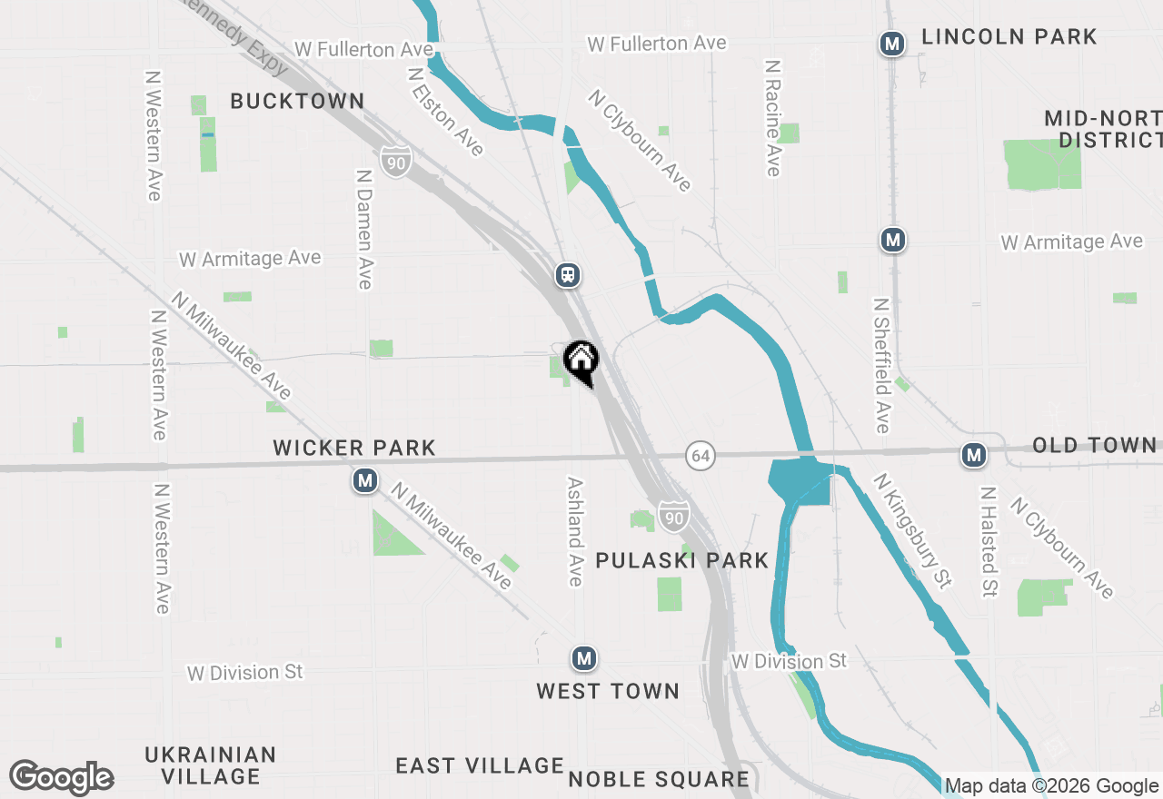 Map of 1560 W Wabansia Avenue #3F, Chicago, IL 60642
