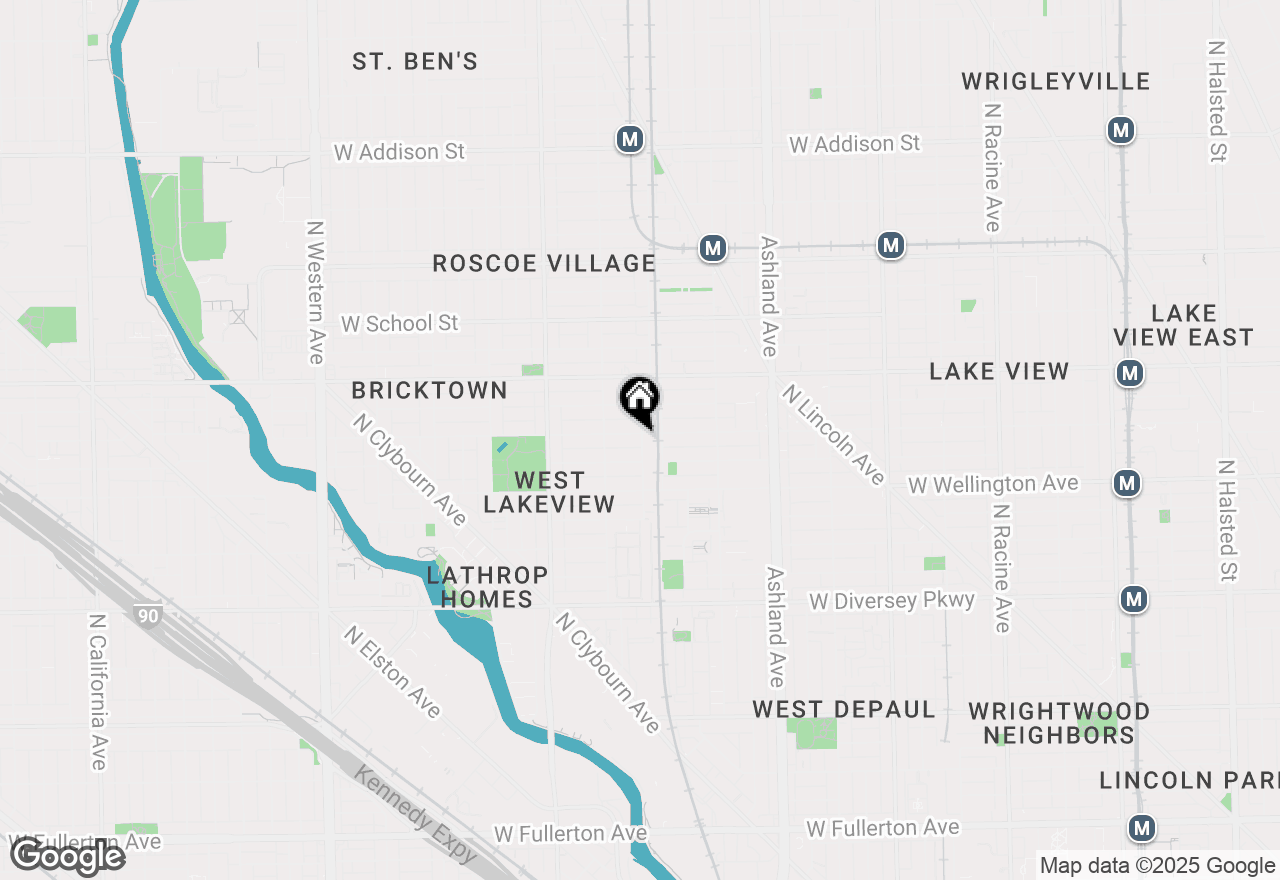 Map of 3056 N Honore Street #2, Chicago, IL 60657