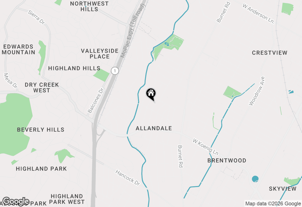 Map of 6107 Cary Dr, Austin, TX 78757