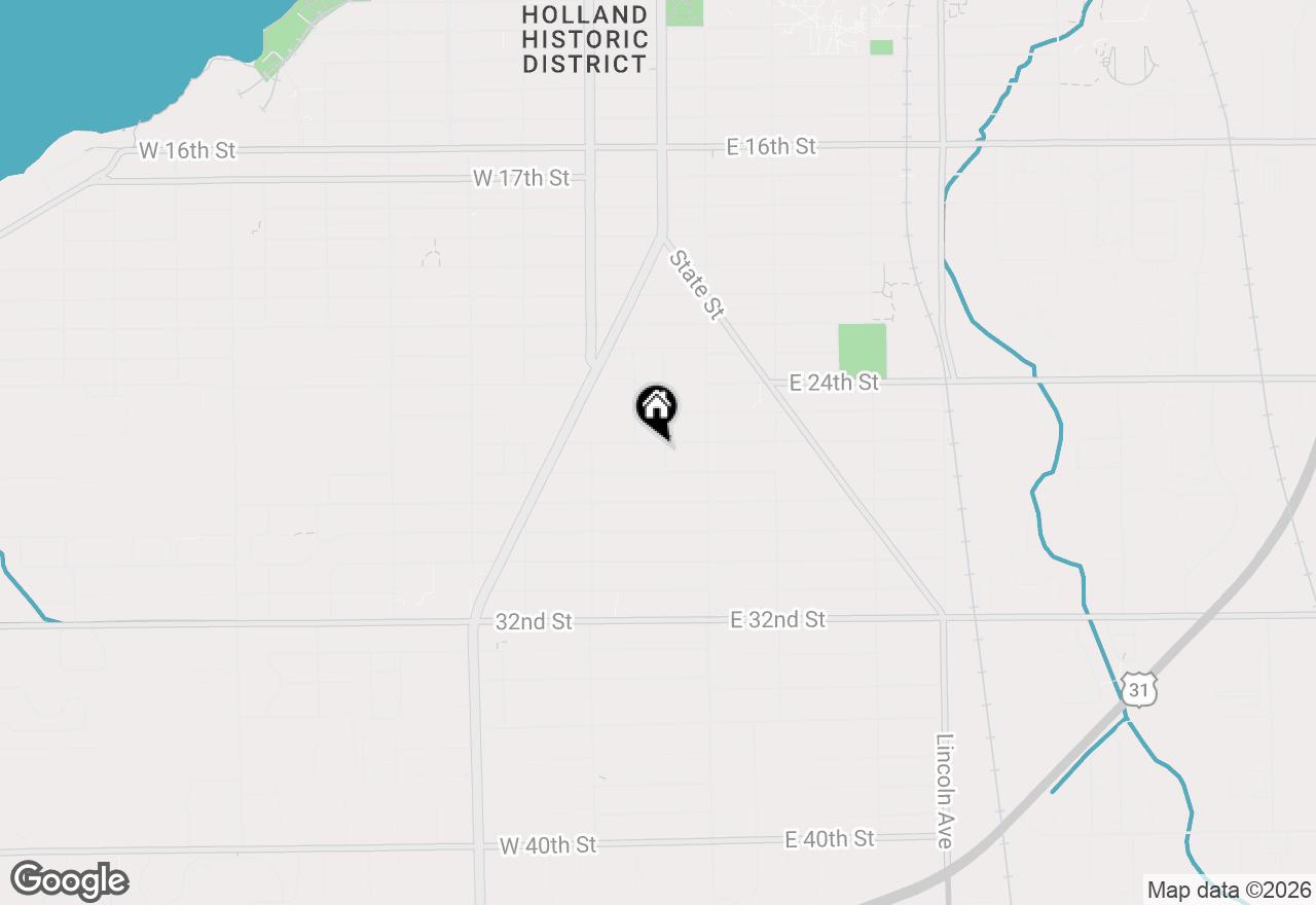 Map of 44 W 26th Street, Holland, MI 49423