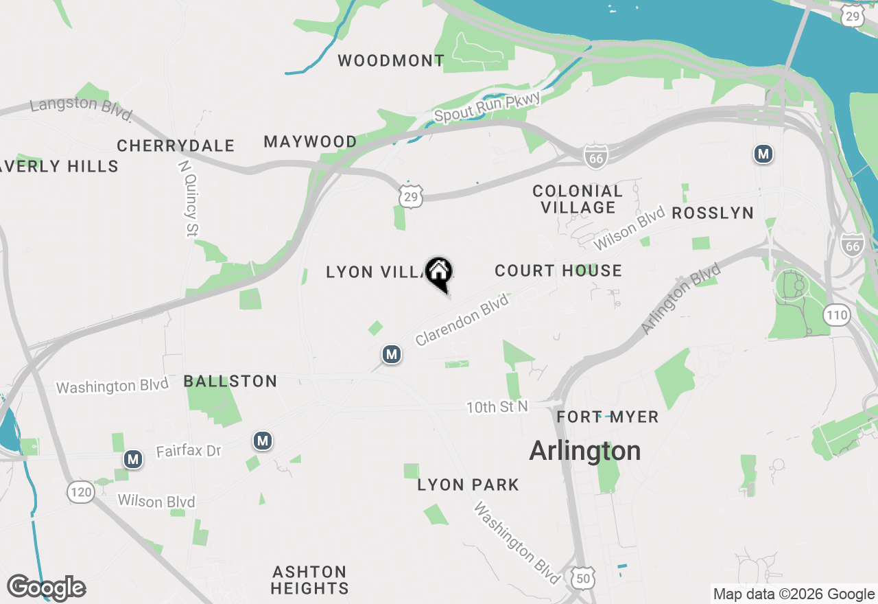 Map of 1526 N Edgewood Street, Arlington, VA 22201