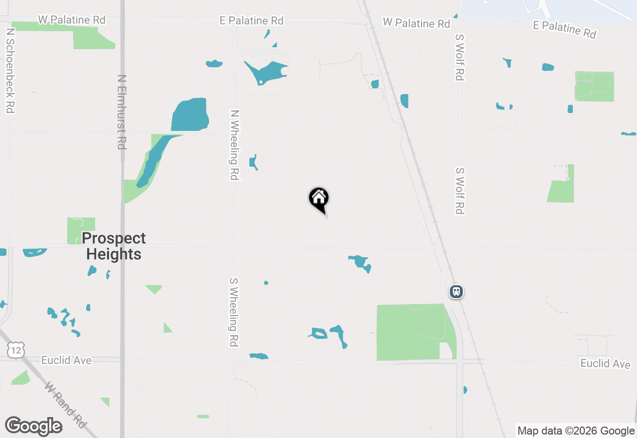 Map of 12 E Elaine Circle, Prospect Heights, IL 60070