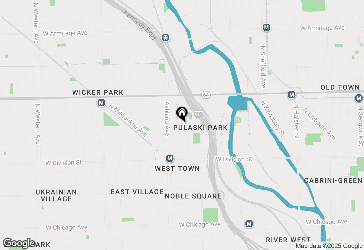 Map of 1406 N Greenview Avenue #3, Chicago, IL 60642