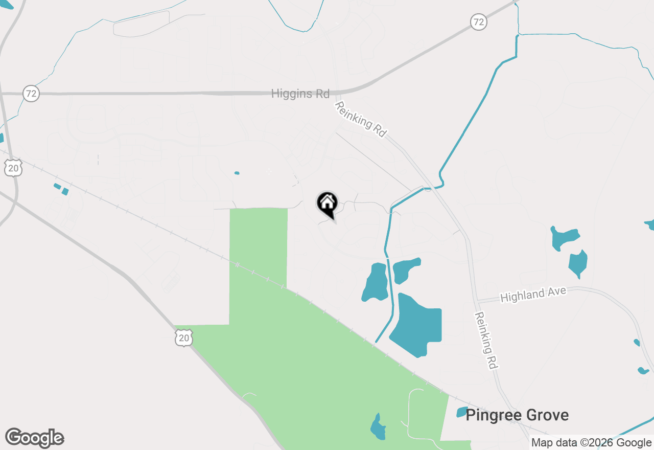 Map of 821 Glen Cove Lane, Pingree Grove, IL 60140