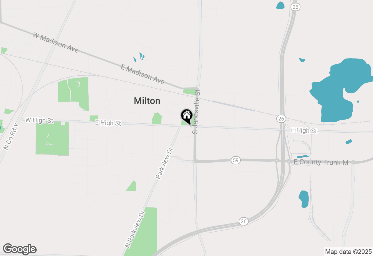 Map of 723 E High Street, Milton, WI 53563