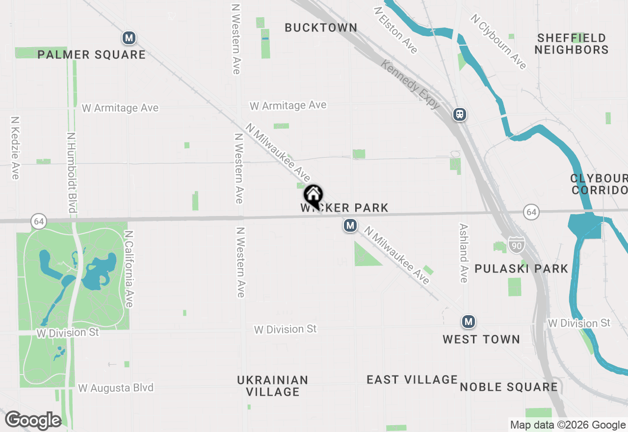 Map of 2136 W North Avenue #2W, Chicago, IL 60622