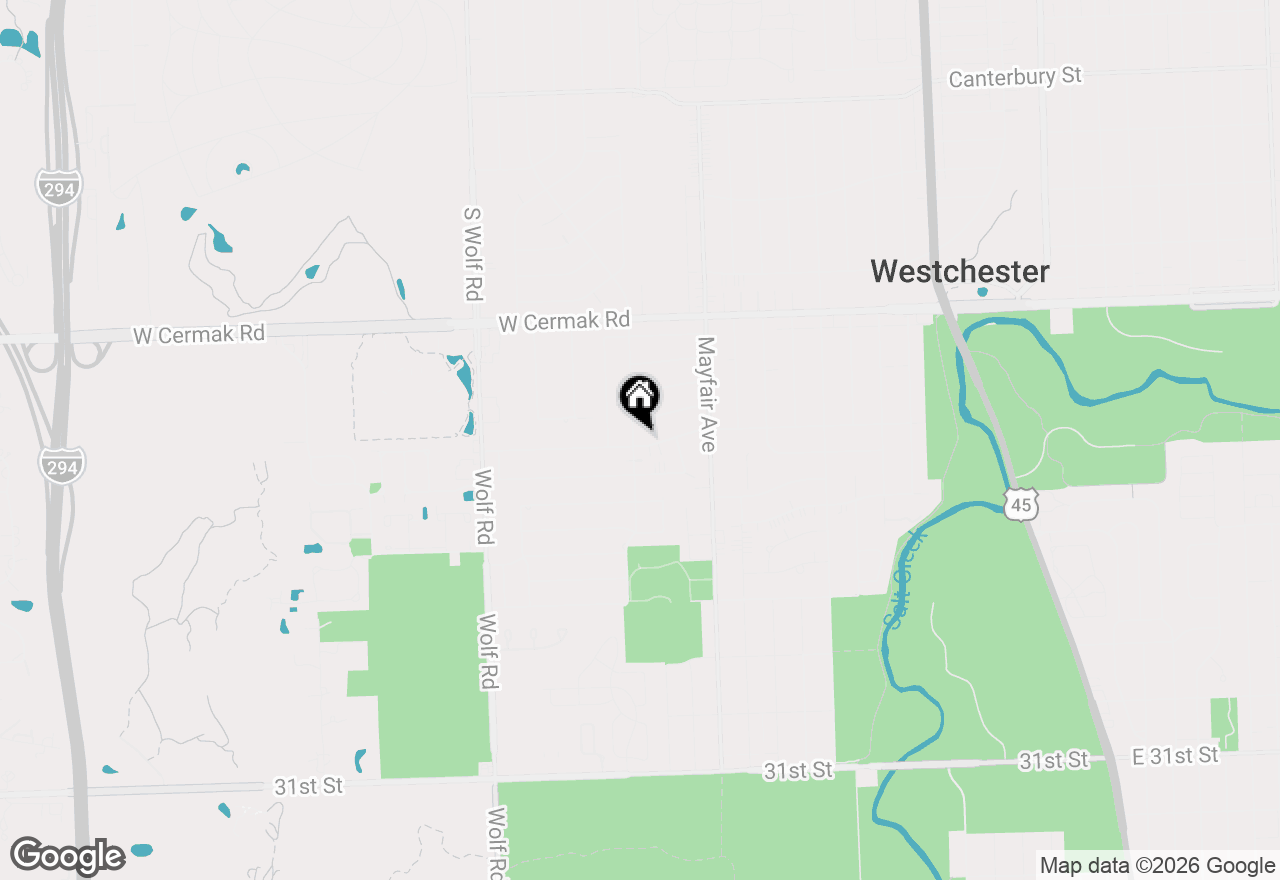 Map of 2345 Boeger Avenue, Westchester, IL 60154