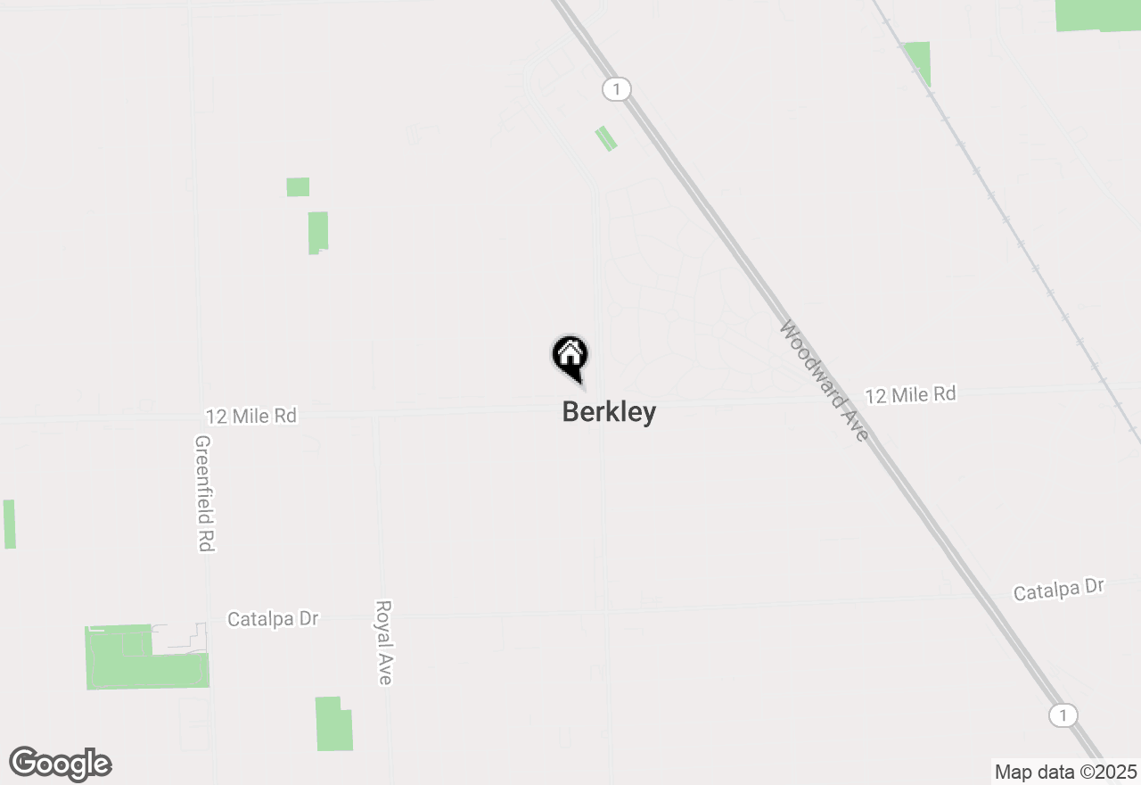 Map of 3485 Kenmore Road, Berkley, MI 48072