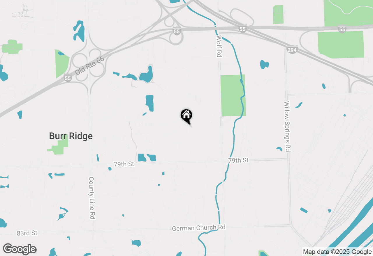 Map of 11405 Burr Oak Lane, Burr Ridge, IL 60527