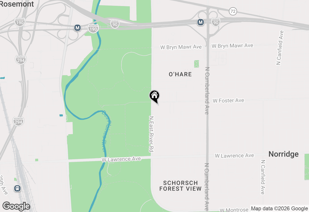 Map of 5151 N East River Road #332D, Chicago, IL 60656