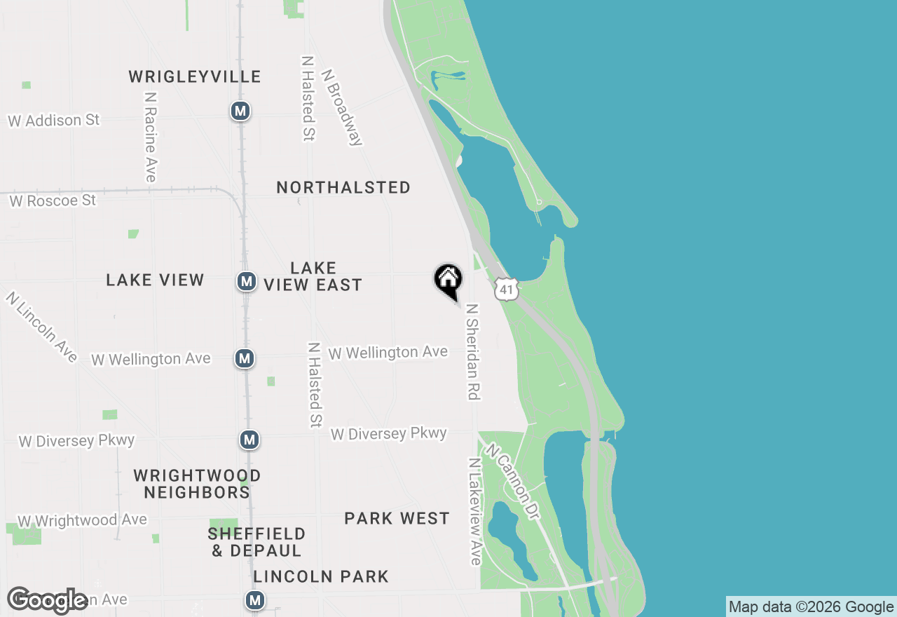 Map of 433 W Briar Place #6B, Chicago, IL 60657