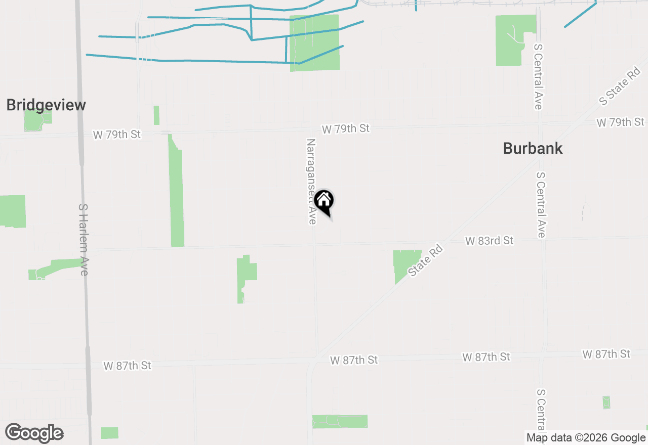 Map of 8212 Mulligan Avenue, Burbank, IL 60459