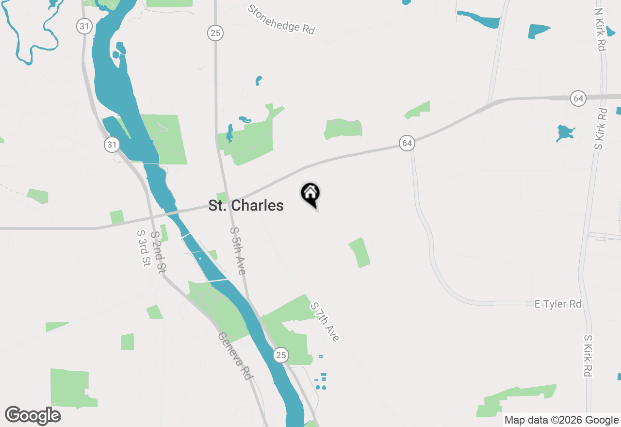 Map of 318 S 11th Avenue, St. Charles, IL 60174