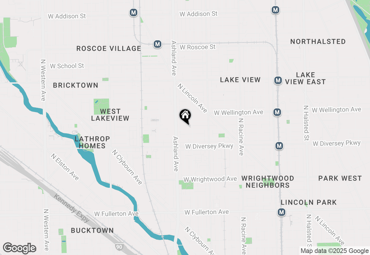 Map of 1524 W George Street, Chicago, IL 60657