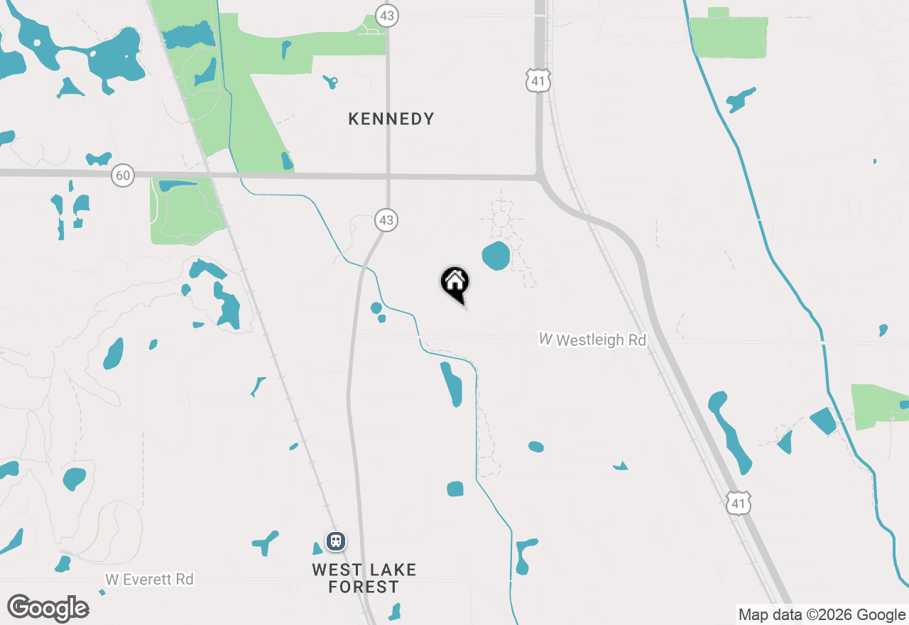 Map of 351 Wallace Road, Lake Forest, IL 60045