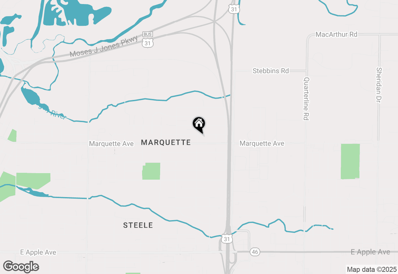 Map of 372 Creston Street, Muskegon, MI 49442